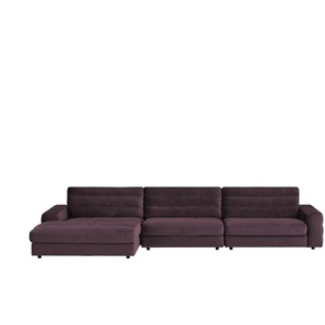 Ecksofa Samt  Scarlatti ¦ lila/violett ¦ Maße (cm): B: 416 H: 83 T: 205.0