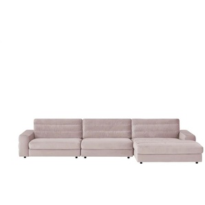 Ecksofa Samt Scarlatti - rosa/pink - Materialmix - 416 cm - 83 cm - cm 205,0 | Möbel Kraft