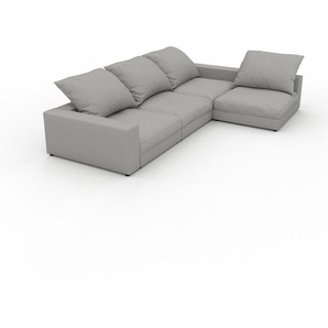 Ecksofa Sandgrau - Flexible Designer-Polsterecke, L-Form: Beste Qualität, einzigartiges Design - 352 x 89 x 228 cm, konfigurierbar