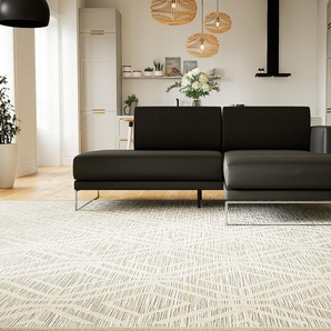 Ecksofa Schwarz - Flexible Designer-Polsterecke, L-Form: Beste Qualität, einzigartiges Design - 224 x 81 x 162 cm, konfigurierbar