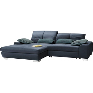 Ecksofa SO 1200 inkl. Sitztiefen- & Rückenverstellung für hohen Sitzkomfort, blau (violettblau gdu 6), B:276cm H:89cm T:198cm, 100% Polyester, SET ONE BY MUSTERRING, Sofas, wahlweise mit Bettfunktion und Stauraum, L-Form, auch in Cord Bezug, Topseller