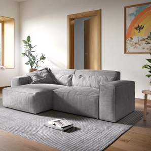 Ecksofa Sirpio XL 270x170 cm Cord Silbergrau Recamiere variabel, Ecksofas
