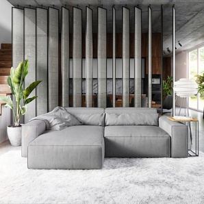 Ecksofa Sirpio XL 270x170 cm Mikrofaser Grau Recamiere variabel, Big Sofas