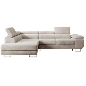 Selsey Ecksofa mit Schlaffunktion Stevil ¦ beige ¦ Maße (cm): B: 275 H: 90
