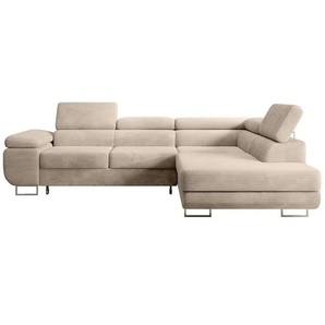 Ecksofa  Stevil ¦ beige ¦ Maße (cm): B: 275 H: 90