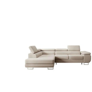 Ecksofa  Stevil ¦ beige ¦ Maße (cm): B: 275 H: 90