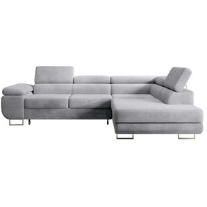 Selsey Ecksofa mit Schlaffunktion Stevil ¦ grau ¦ Maße (cm): B: 275 H: 90