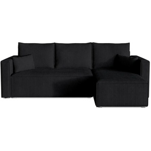 Ecksofa Top - schwarz - Materialmix - 230 cm - 85 cm | Möbel Kraft