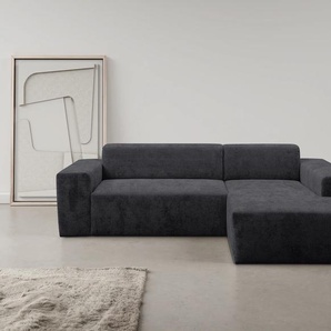 Ecksofa WERK2 Zeus-L modern und zeitlos, Breite 253cm, bequemes Sofa, grau (anthrazit), B:253cm H:70cm T:188cm, 100% Polyester, Sofas, Curvy Trend Ecksofa mit urbaner Optik, Topseller