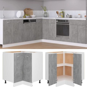 Eckunterschrank Lyon Betongrau 75,5x75,5x81,5 cm Holzwerkstoff