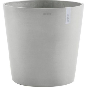 ECOPOTS Blumentopf AMSTERDAM White Grey, BxTxH: 50x50x43,8 cm, mit Wasserreservoir