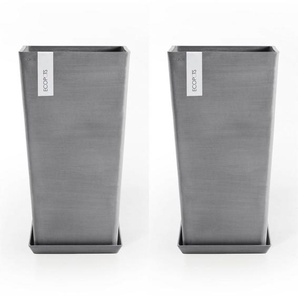 ECOPOTS Blumentopf Rotterdam (Set, 2 St), mit passenden Untersetzern