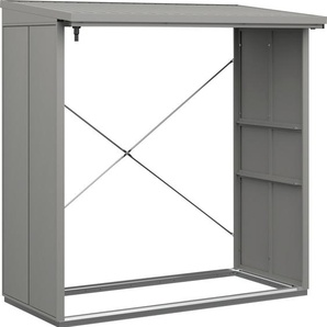 Ecostar Kaminholzregal Elegant-V Typ 2, graualuminium, mit Verstrebung GLO692651574