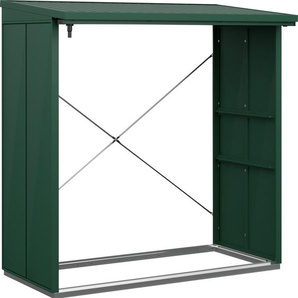 Ecostar Kaminholzregal Elegant-V Typ 2, moosgrün, mit Verstrebung GLO692651571
