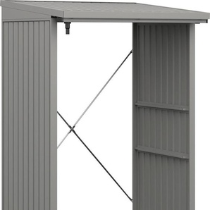 Ecostar Kaminholzregal Trend-V Typ 1, graualuminium, mit Verstrebung GLO692651534