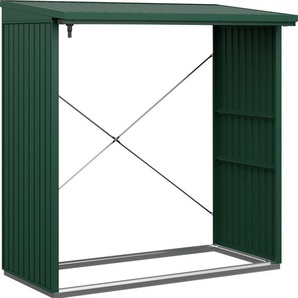 Ecostar Kaminholzregal Trend-V Typ 2, moosgrün, mit Verstrebung GLO692651539