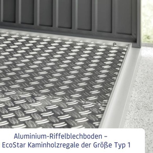 EcoStar Riffelblech-Boden Fußboden Paket Typ 1 für Kaminholzregal GLO692651599