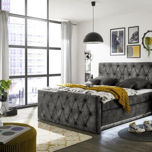 ED EXCITING DESIGN Boxspringbett Cortona, inkl. zwei schwebenden Bettkästen, LED-Leisten mit Bewegungssensor