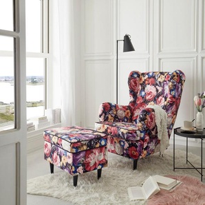 ED EXCITING DESIGN Ohrensessel Laurel, mit Massivholzfüße