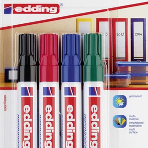 Edding 3000 Permanent Marker 4er Set GLO765350786