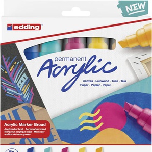 edding 5000 Acrylmarker breit 5er-Set sortiert abstrakt GLO663152665