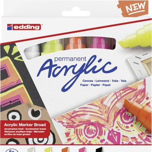 edding 5000 Acrylmarker breit 5er-Set sortiert neon GLO663152659