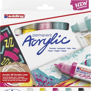 edding 5400 Acryl 3D Double Liner 5er-Set basic GLO663152648