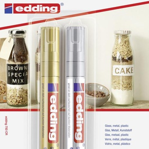 edding 750 Glanzlackmarker 2er-Set gold und silber GLO663152583