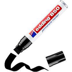 edding 850 Permanentmarker Extra Breit Keilspitze 5 - 15 mm Schwarz Nachfüllbar Wasserbeständig GB-511059