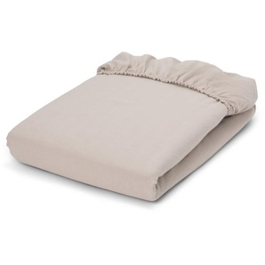 Edelflanell-Spannbettlaken, greige, Übergröße