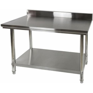 Dema - Edelstahl Arbeitstisch 120x60x96/97,5 cm Gastrotisch Küchentisch Küche Outdoor