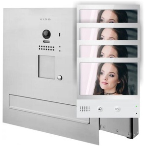 Edelstahl Durchwurfbriefkasten mit Kamera FARBE LCD 2 DRAHT 4 Monitor
