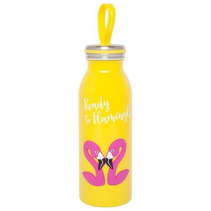 Edelstahl Trinkflasche, Flamingo, gelb, 450 ml, von Sunnylife