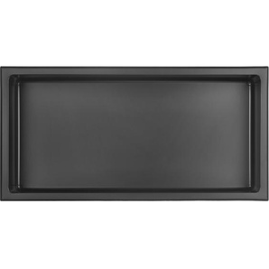 Edelstahl Wandnische 30 x 90 cm (schwarz) - Schwarz