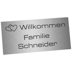 Edelstahlschild 100x50mm Typ 1