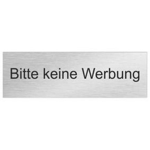 Edelstahlschild 60x20mm Keine Werbung_5