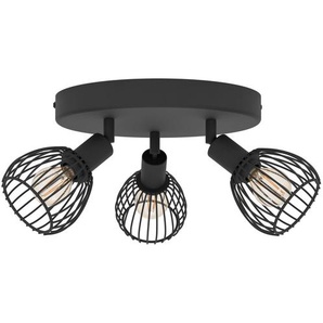 Eglo 3er Spot Rondell Sonnino schwarz 25 cm E14 GLO773022309