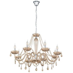 EGLO BASILANO KRONLEUCHTER 8L COGNAC