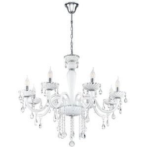 EGLO CARPENTO KRONLEUCHTER 8L WEISS