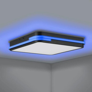 Deckenleuchte EGLO GENOVESE-Z Lampen schwarz LED Deckenlampen Deckenleuchte in aus Alu, Stahl - 22W warmweiß kaltweiß
