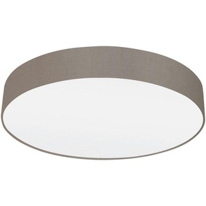 Eglo Deckenleuchte Pasteri, Weiß, Taupe, Metall, Textil, rund,rund, 15 cm, Lampen & Leuchten, Innenbeleuchtung, Leuchten nach Räumen, Schlafzimmerlampen