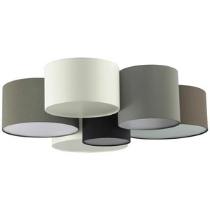 Eglo Deckenleuchte Pastore, Braun, Grau, Schwarz, Weiß, Metall, Textil, rund,rund, 28.5 cm, Lampen & Leuchten, Innenbeleuchtung, Leuchten nach Räumen, Esstischlampen