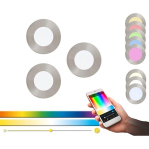 EGLO Einbauleuchte FUEVA-C, Dimmfunktion, Memoryfunktion, mehrere Helligkeitsstufen, LED fest integriert, Kaltweiß, Neutralweiß, Tageslichtweiß, Warmweiß, EGLO CONNECT, Steuerung über APP + Fernbedienung, BLE, CCT, RGB