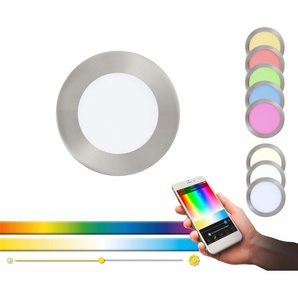 EGLO Einbauleuchte FUEVA-C, Farbwechsel, Smart Home, mehrere Helligkeitsstufen, LED fest integriert, Kaltweiß, Neutralweiß, Tageslichtweiß, Warmweiß, EGLO CONNECT, Steuerung über APP + Fernbedienung, BLE, CCT, RGB