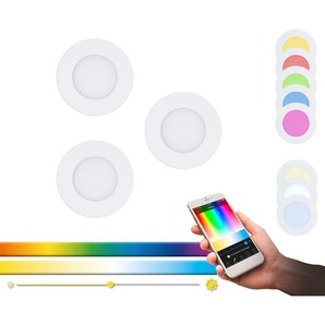 EGLO Einbauleuchte FUEVA-C, Bluetooth, Dimmfunktion, Farbwechsel, Smart Home, LED fest integriert, Kaltweiß, Neutralweiß, Tageslichtweiß, Warmweiß, EGLO CONNECT, Steuerung über APP + Fernbedienung,BLE, CCT, RGB