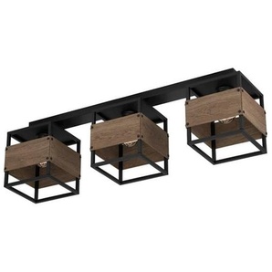 EGLO EVESHAM DECKENLEUCHTE 3XE27 SCHWARZES HOLZ