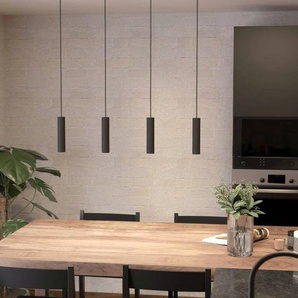 EGLO Hängeleuchte ALMUDAINA, LED fest integriert, Warmweiß, Pendelleuchte, Esszimmerlampe, Metall in Schwarz, Hängeleuchte, 84 cm