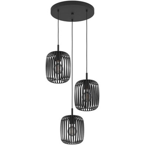 Eglo Hängeleuchte Romazzina, Schwarz, Metall, oval,oval, 110 cm, Lampen & Leuchten, Innenbeleuchtung, Hängelampen, Esstischlampen