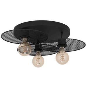 EGLO IKESTON DECKENLEUCHTE 3L E27 SCHWARZGITTER