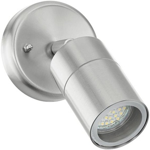 Eglo Led Außen-Wandleuchte Stockholm 1 GU10 edelstahl warmweiß GLO773502067